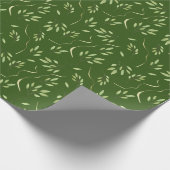 Blattwerk auf grün geschenkpapier (Ecke)