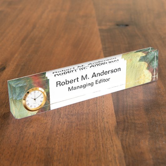 Blattwerk Herbst-Naturtexturen Namensplakette (Seite)