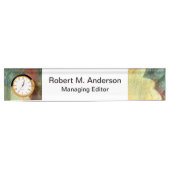 Blattwerk Herbst-Naturtexturen Namensplakette (Vorderseite)