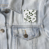 Blattzweige mit grünen Blätter auf Weiß Button (Beispiel)