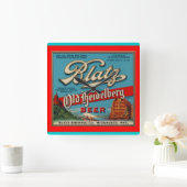 Blatz Old Heidelberg Beer Wall Clock Quadratische Wanduhr (Zuhause)