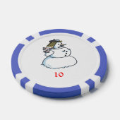 Blau 10 gestreifter Poker-Chip Pokerchips (Einzeln)