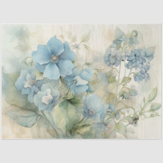 Blau 13 seidenpapier (Vorderseite)