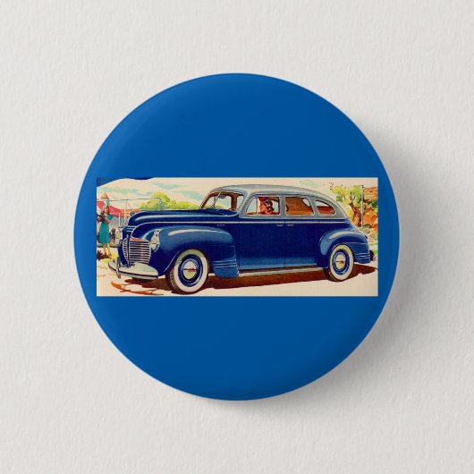 blau 1941 Plymouth Button (Vorderseite)