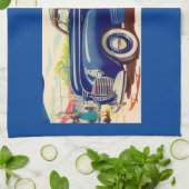blau 1941 Plymouth Geschirrtuch (Gefaltet)