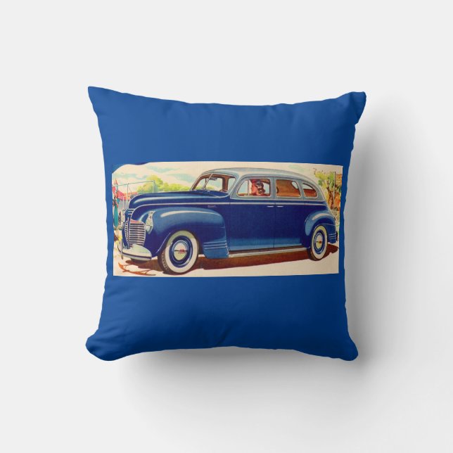 blau 1941 Plymouth Kissen (Vorderseite)