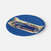 blau 1941 Plymouth Pappteller (Schrägansicht)
