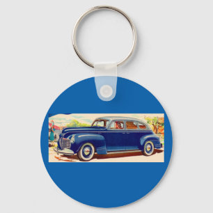 blau 1941 Plymouth Schlüsselanhänger