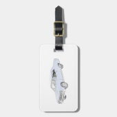 Blau 1967 Chevy Chevelle Bleistift-Art-Zeichnen Gepäckanhänger (Vorderseite vertikal)