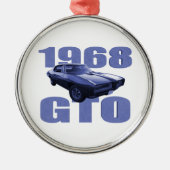 Blau 1968 Pontiacs GTO Silbernes Ornament (Vorne)