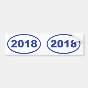 Blau 2018 autoaufkleber