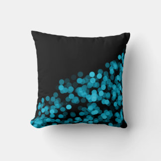Blau 2 Bokeh Designed Pillow Kissen
