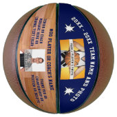 Blau 2 Fotos, Text nach Maß, Basketball (Vertikal)