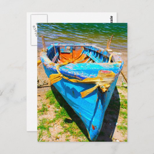 Blau 2 postkarte (Vorne/Hinten)