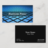 Blau 3D deckt Hintergrund mit Ziegeln Visitenkarte (Vorne/Hinten)