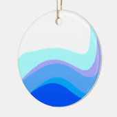 Blau Abstrakt 1112 Keramik Ornament (Links)