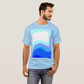 Blau Abstrakt 1112 T-Shirt (Vorne ganz)