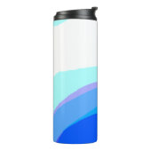 Blau Abstrakt 1112 Thermosbecher (Nach links gedreht)