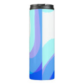Blau Abstrakt 1112 Thermosbecher (Rückseite)