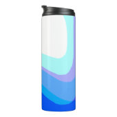 Blau Abstrakt 1112 Thermosbecher (Nach rechts gedreht)