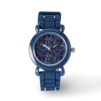 Blau Abstrakt Armbanduhr