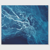 Blau Abstrakt. Blauer und weißer Farbblock. Lösche Geschenkpapier (Flach)