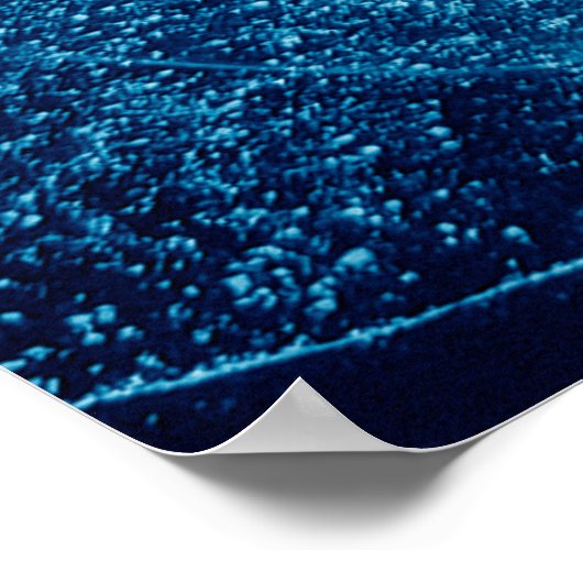 Blau Abstrakt. Blauer und weißer Farbblock. Lösche Poster (Ecke)