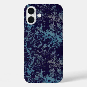 Blau Abstrakt iPhone 16 Plus Hülle