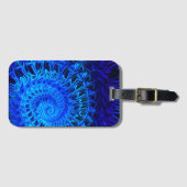 Blau Abstrakt - Gepäckanhänger mit Visitenkarten-S (Vorderseite (Horizontal))