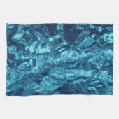 Blau Abstrakt Geschirrtuch (Horizontal)