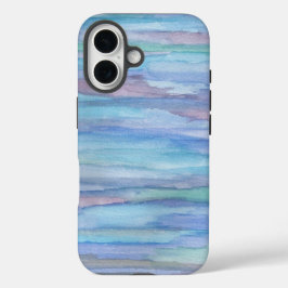 Blau Abstrakt: Januar Morgen iPhone 16 Hülle