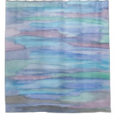 Blau Abstrakt: Januar Morgen Duschvorhang (Vorderseite)