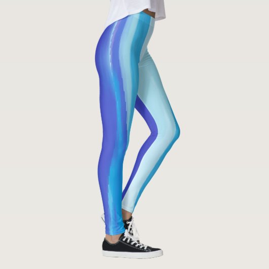 Blau abstrakt leggings (Rechts)