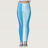 Blau abstrakt leggings (Vorderseite)