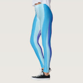 Blau abstrakt leggings (Links)