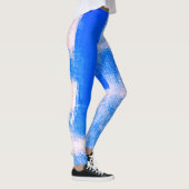 Blau Abstrakt Leggings (Rechts)