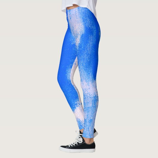 Blau Abstrakt Leggings (Links)