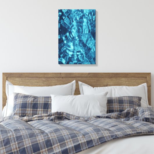 Blau Abstrakt Leinwanddruck (Insitu (Schlafzimmer))