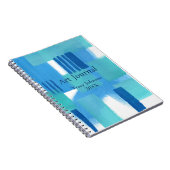 Blau Abstrakt mit Name/Year Art Journal/ Notizblock (Rechte Seite)