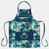 Blau Abstrakt - Moderne monochrome Küche Schürze (Vorderseite)
