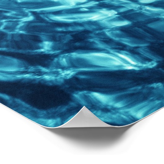 Blau Abstrakt Poster (Ecke)