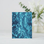Blau Abstrakt Postkarte (Stehend Vorderseite)
