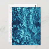 Blau Abstrakt Postkarte (Vorne/Hinten)
