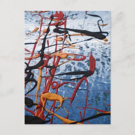 Blau Abstrakt Postkarte (Vorderseite)