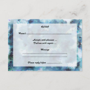 Blau Abstrakt. RSVP Karte