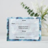 Blau Abstrakt. RSVP Karte (Stehend Vorderseite)