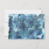 Blau Abstrakt. RSVP Karte (Rückseite)