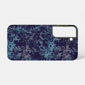 Blau Abstrakt Samsung Galaxy Hülle (Rückseite (Horizontal))