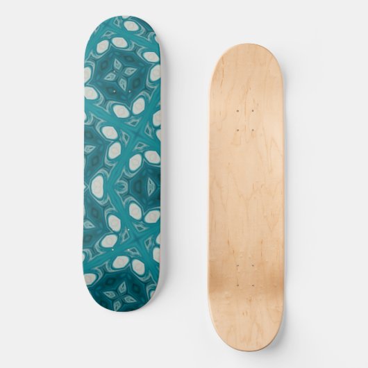 Blau Abstrakt Skateboard (Vorderseite)