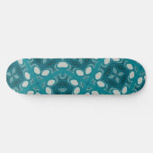 Blau Abstrakt Skateboard (Horizontal)